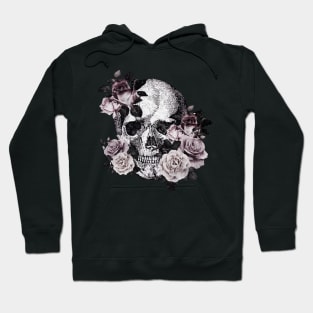 Tribe skull art design with roses Hoodie